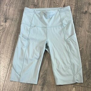Lululemon Athletica Blue Bike Shorts High-Waisted Stretch